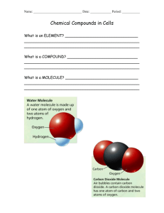 Chemical Compounds in Cells-notes