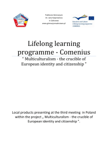 Lifelong learning programme - Comenius