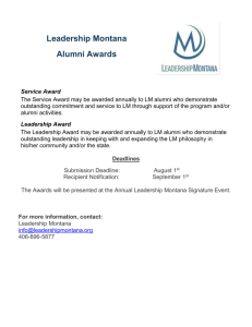 Alumni Awards - Leadership Montana