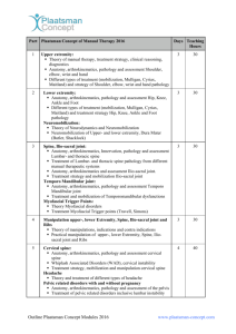 Part Plaatsman Concept of Manual Therapy 2016 Days Teaching