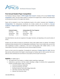 Student Paper Contest 2015