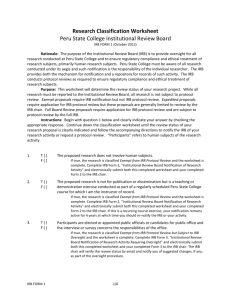 Institutional Review Board Application Forms