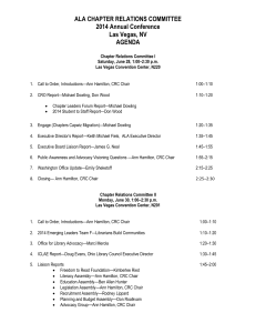 Chapter Relations Committee Agenda / 2014 ALA