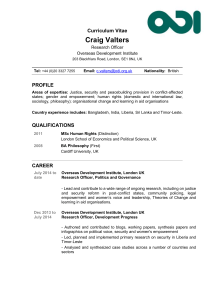 Craig Valters`s CV