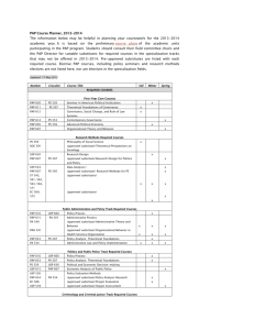 PAP Course Planner, 2013-2014 The information below may be