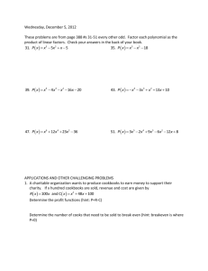 Wednesday, December 5, 2012 These problems are from page 388