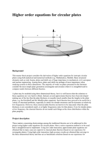 Higher order equations for circular plates