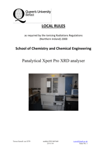 Local Rules Panalytical XRD