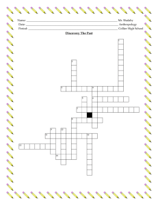 Chapter 2 Crossword Puzzle