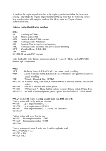 mini engine numbers