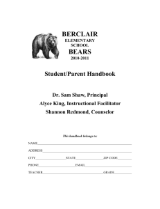 Berclair Student-Parent Handbook