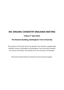 RSC ORGANIC CHEMISTRY MIDLANDS MEETING Friday 5 th April