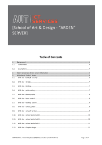 Arden Server v0.1- Report - Auckland University of Technology