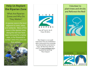 Reforest The Red: Restore the Riparian Zone