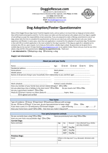 Adoption/Foster Questionnaire