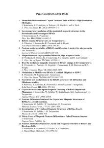 Papers on BiFeO 3 (2012