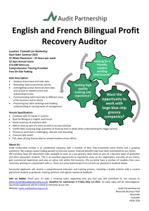 English and French Bilingual Profit Recovery Auditor