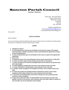 Agenda 06 July 2015 - Sancton Parish Council
