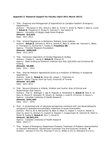 Appendix C: Research Support for Faculty (April 2011