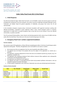 You can read our Flood Needs assessment carrier out with