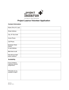 Application - Project Lazarus