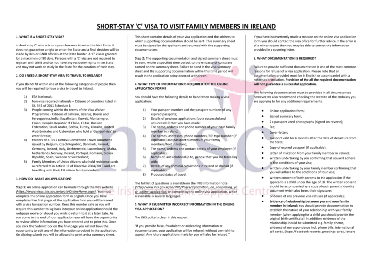 1 What Is A Short stay Visa 