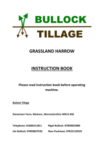 GRASSLAND HARROW instruction book