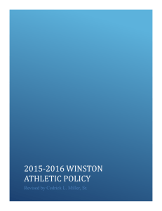 2015-2016 Winston athletic policy