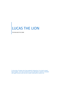 LUCAS THE LION