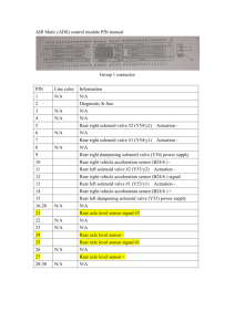 AIR Matic (ADS) control module PIN manual Group 1 connector PIN