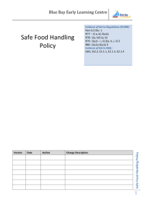 Safe Food Handling Policy_BB_2012