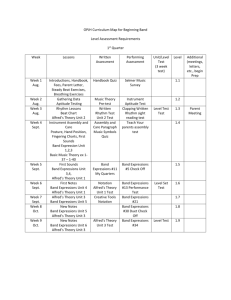 Beginning Band Pacing Guide