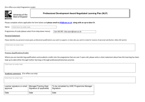 Postgraduate NLP form