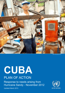 Cuba Plan of Action - Response to needs arising from Hurricane