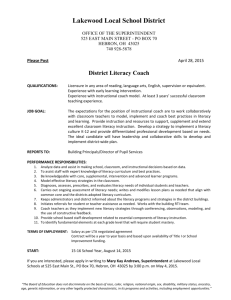 District Literacy Coach - Lakewood Local School District