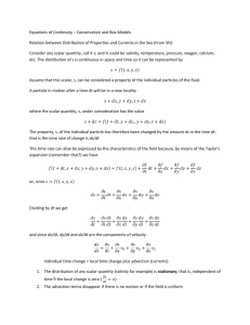 Equations of Continuity Exercises