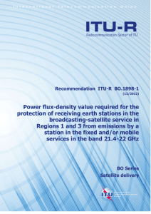 RECOMMENDATION ITU-R BO.1898-1 - Power flux