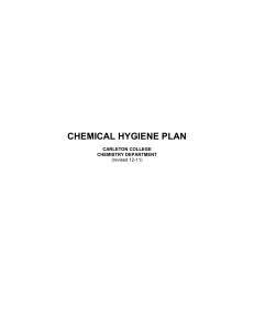 Chemical Hygiene Plan