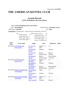 2012 AKC Actual report through October 2012