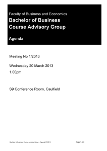 Agenda - Faculty of Business and Economics
