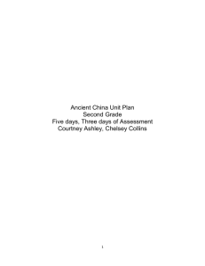 Ancient China Unit Plan