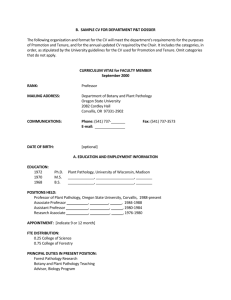 B. Sample cv - Botany and Plant Pathology