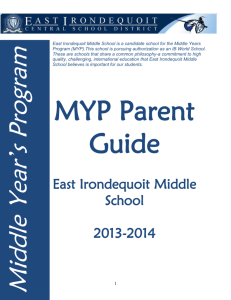 (MYP). - East Irondequoit Central School District