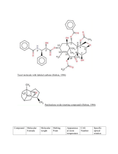 The chemistry of taxol