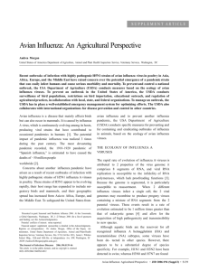 SUPPLEMENT ARTICLE Avian Influenza: An Agricultural