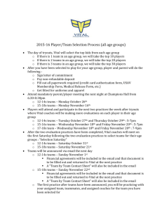 the Tryout Player Selection Process