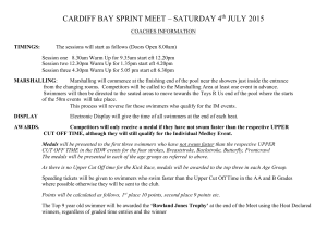 CARDIFF BAY SPRINT MEET Warm Up information 2015