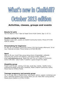 Chalkhill Local Groups, Activities and Classes