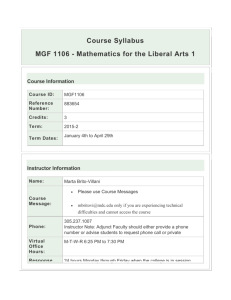 Course Syllabus - MDC Faculty Home Pages