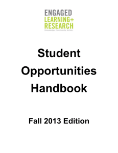 Opportunities Handbook - Engaged Learning + Research